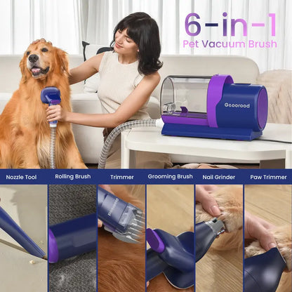 Dog Grooming Vacuum Kit – All-in-One Pet Hair Remover with 2.5L Dust Cup & Powerful Suction