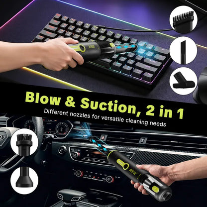 20000Pa Cordless Car Vacuum & Air Duster – 2-in-1 Handheld Cleaner with 6000mAh Battery
