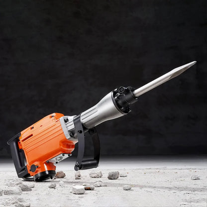 Electric Demolition Jackhammer – Heavy Duty Concrete Breaker with 360° Handle & Chisel Set