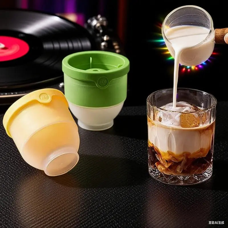Crystal Clear Ice Ball Mold – Premium Silicone Ice Sphere Maker for Whiskey, Bourbon & Cocktails