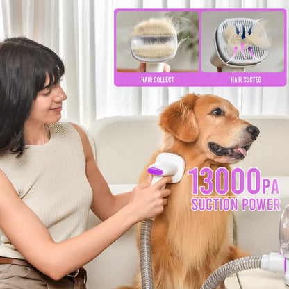 Dog Grooming Vacuum Kit – All-in-One Pet Hair Remover with 2.5L Dust Cup & Powerful Suction