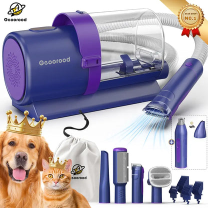 Dog Grooming Vacuum Kit – All-in-One Pet Hair Remover with 2.5L Dust Cup & Powerful Suction