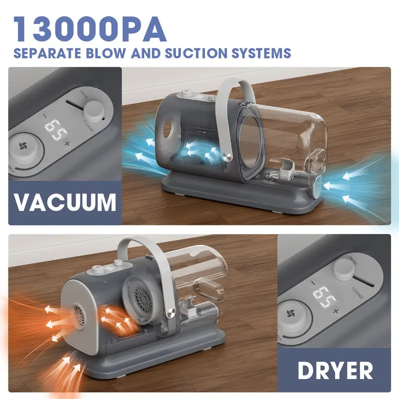 Dog Grooming Vacuum Kit – All-in-One Pet Hair Remover with 2.5L Dust Cup & Powerful Suction